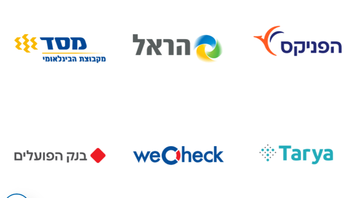 לוגואים של בנקים - מסד, הראל, הפניקס, בנק הפועלים, weCheck, Tarya